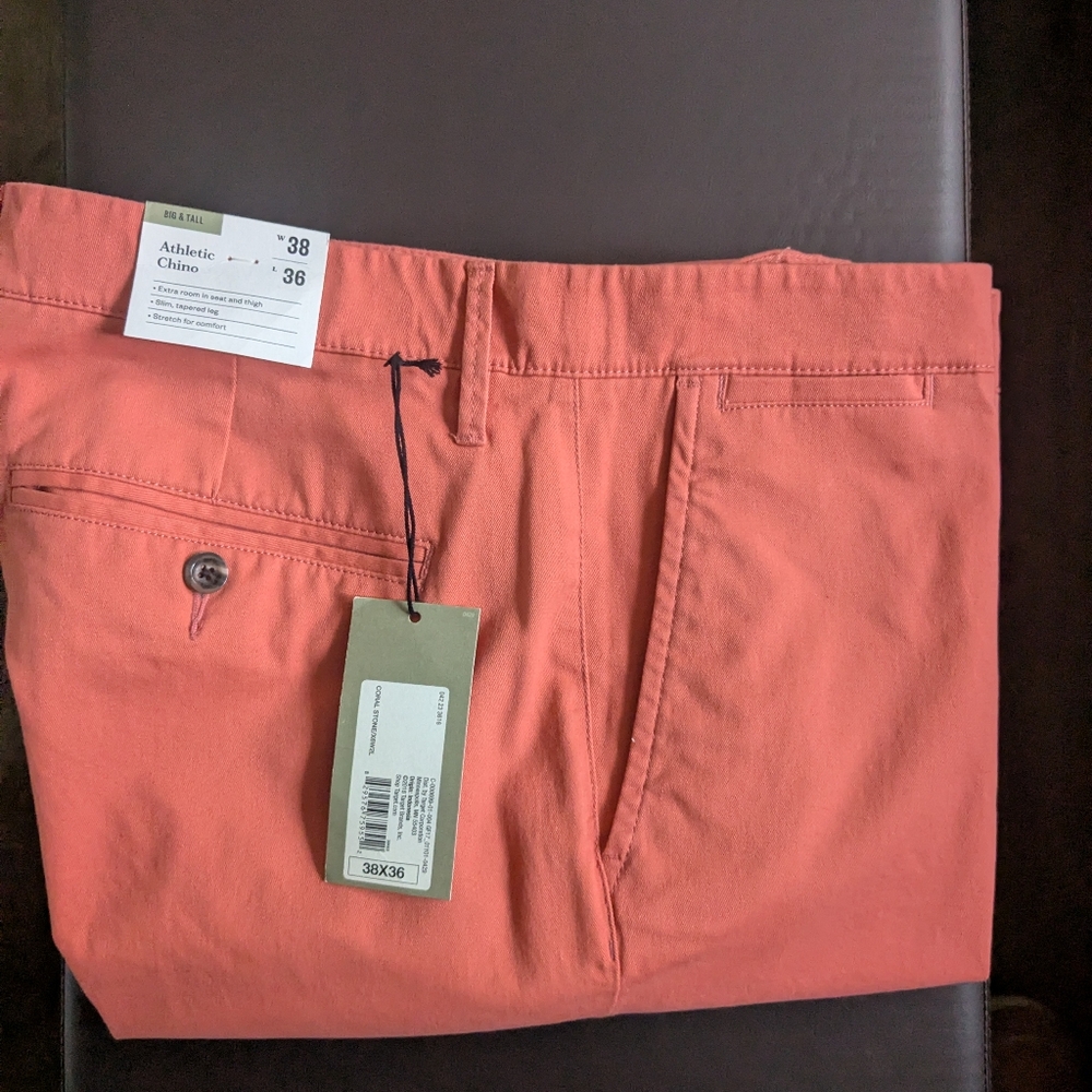 Athletic Chino Pants - Coral